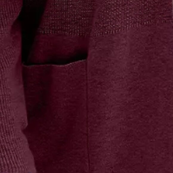 Plus Size Croft & Barrow Classic Ribbed Open-Front Cardigan in Merlot Heather 3X - Picture 4 of 6